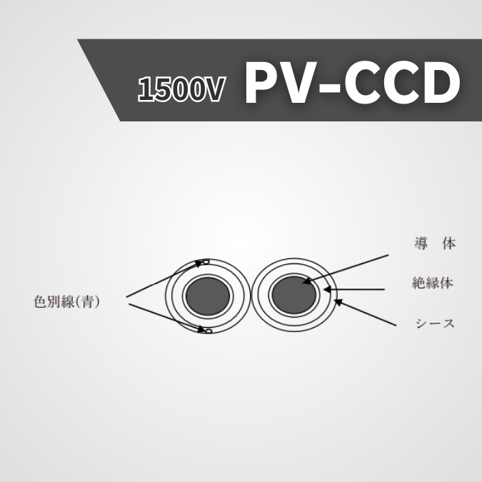 1500V  PV-CCD ケーブル 1000ｍ巻き　