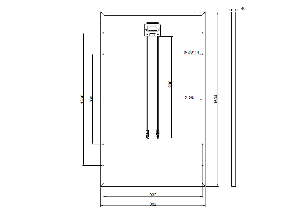 LN240(30)P-3-260【Linuo】の代替品 旧型番太陽光パネル GBP260P-60PA