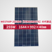 WEST60P-2553DG【TERASROOTS】の代替品 旧型番太陽光パネル GBP255PA-P